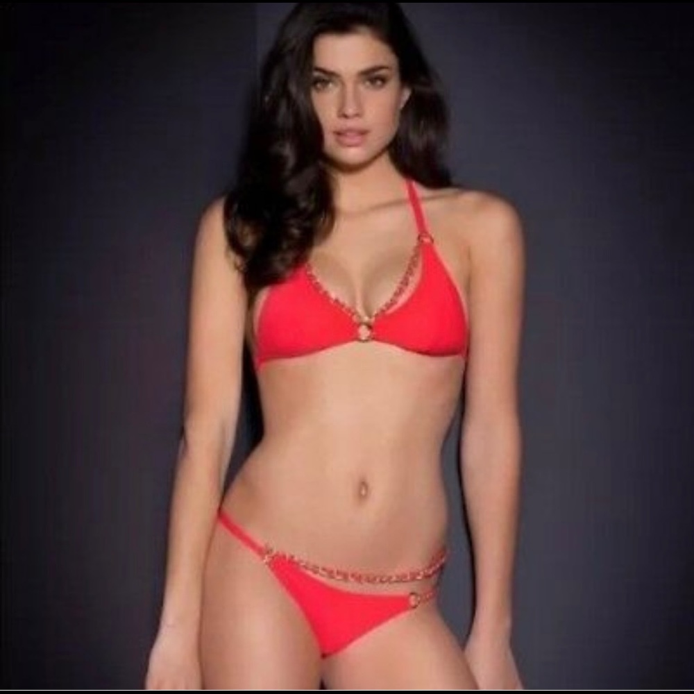 Agent Provocateur Harper Coral Bikini Top